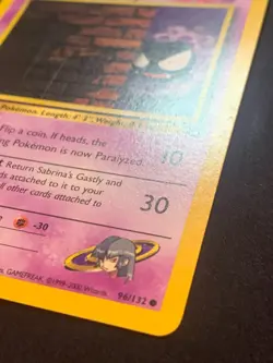 SABRINA'S GASTLY - 96/132 - GYM CHALLENGE - POKEMON CARD - LP - Image 3