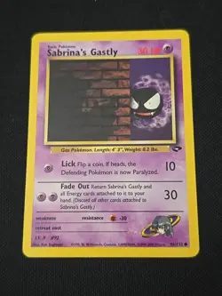 Sabrina's Gastly 96/132 Gym Challenge Regular WOTC Vintage 2000 Pokemon TCG LP - Image 1