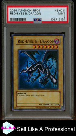 RED-EYES B. DRAGON YU-GI-OH! RP01-RETRO PACK 2024 EN011 PSA 9 - Image 1