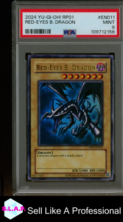 RED-EYES B. DRAGON YU-GI-OH! RP01-RETRO PACK 2024 EN011 PSA 9 - Image 1