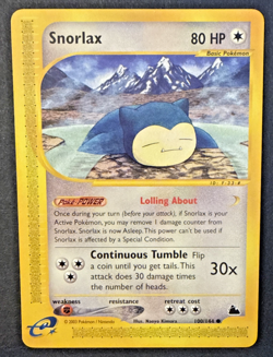 Snorlax 100/144 Skyridge Non-Holo Vintage Pokemon Card 2003 - LP+ - Image 1