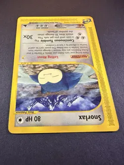 2003 Pokemon TCG Snorlax 100/144 Non-Holo Skyridge LP+ Clean Small Crease - Image 4