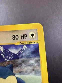 2003 Pokemon TCG Snorlax 100/144 Non-Holo Skyridge LP+ Clean Small Crease - Image 5