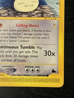 Snorlax 100/144 Skyridge Non-Holo Vintage Pokemon Card 2003 E Series Nm - Image 4