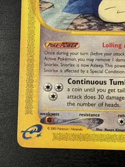 Snorlax 100/144 Skyridge Non-Holo Vintage Pokemon Card 2003 E Series Nm - Image 5
