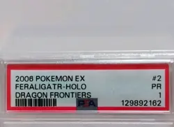 2006 Pokemon EX Feraligatr-Holo Dragon Frontiers #2 PSA 1 - Image 3