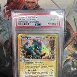 2006 Pokemon Feraligatr Holo EX Dragon Frontiers 2/101 PSA 8 NM-MT Delta Species - Image 2