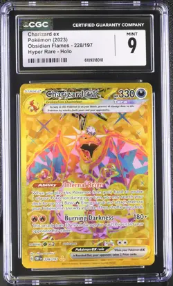 2023 Pokemon Charizard ex Obsidian Flames 228/197 HR CGC MINT 9 - Image 1