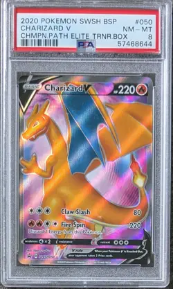 Charizard V - SWSH050 - SWORD & SHIELD PROMO - Pokemon Card GRADED PSA 8 - Image 1