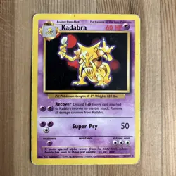 Pokemon TCG Kadabra Base Set 32/102 Regular Unlimited Uncommon HP - Image 1