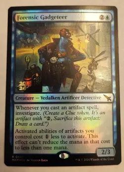 Forensic Gadgeteer MKM #57 Rare Prerelease Stamped Foil NM+ - Image 1