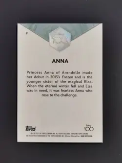 2023 Topps Chrome Disney Anna purple refractor 30/299 - Image 2