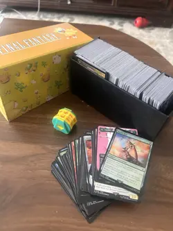 MTG Final Fantasy Bulk Cards And Lands No Rares, Chocobo Lifetracker And Box ! - Image 1