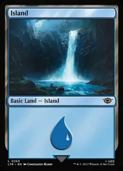 x1 Island (0265) - Lord of the Rings - NM - MTG - Image 1