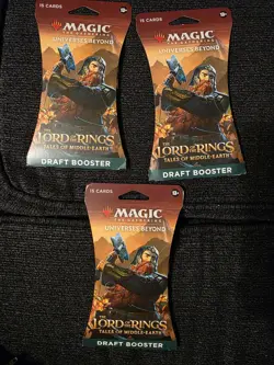 Magic The Gathering The Lord Of The Rings lot 3 Middle-Earth Draft Booster - Image 1