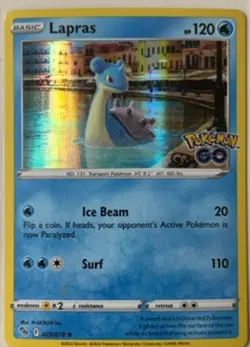 Lapras Rare Holo Sword & Shield Pokemon GO 23/78 Near mint - Image 1