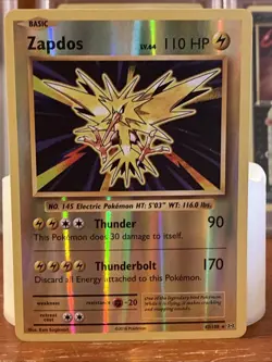 Pokemon TCG Zapdos Reverse Holo Rare Card 42/108 XY Evolutions NM - Image 1