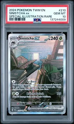 4009 Sinistcha ex 2024 Pokemon Scarlet Violet Twilight Masquerade #210 PSA 10 - Image 1