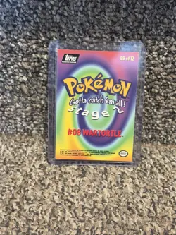 Pokemon Topps Wartortle Blue Logo E8 of 12 #08 Stage 2 Blue Logo - Image 2