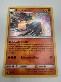 Pokemon Lucario SM54 Sun & Moon Black Star Promo Holo Foil Near Mint - Image 1
