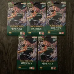 (x5) One Piece OP-12 Legacy Of The Master Sleeved Booster Pack Bundle Blister - Image 1