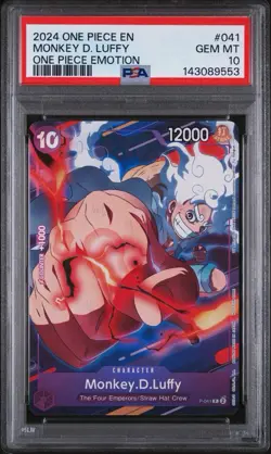 2024 ONE PIECE PROMOS 041 MONKEY D. LUFFY ONE PIECE EMOTION - PSA 10 - Image 1