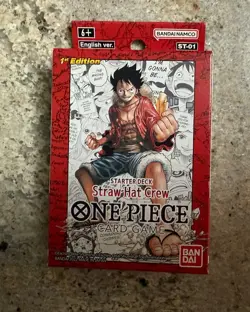 One Piece Card Game Super Prerelease Starter Deck ST01: Straw Hat Crew Sealed - Image 1