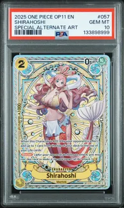 2025 ONE PIECE EB01-057 OP11 - SHIRAHOSHI A FIST OF DIVINE SPEED SP PSA 10 - Image 1
