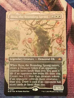 MTG Bloomburrow - Beza, The Bounding Spring - Borderless FOIL NM - Image 1