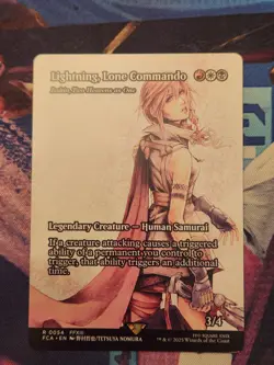 MTG Final Fantasy - Lightning Lone Commando / Isshin Two Heavens As One NM - Image 1