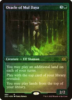 Oracle of Mul Daya Foil Etched Double Masters 2022 NM MTG - Image 1