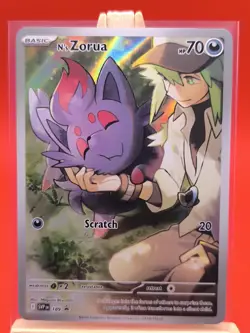 N's Zorua SVP189 Scarlet & Violet Illustration Rare Promo Pokemon Card - Image 1