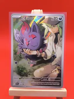 N's Zorua SVP189 Scarlet & Violet Illustration Rare Promo Pokemon Card - Image 2