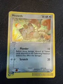 Pokemon TCG Meowth Black Star Promos Holo W Reader DMG - Image 1