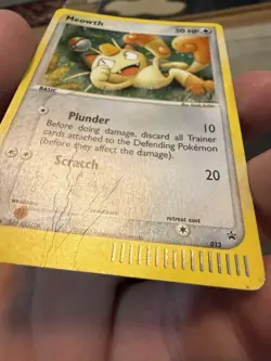 Pokemon TCG Meowth Black Star Promos Holo W Reader DMG - Image 2