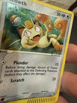Pokemon TCG Meowth Black Star Promos Holo W Reader DMG - Image 3