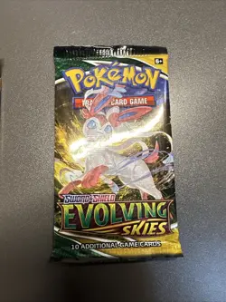 Pokemon TCG Sword & Shield Evolving Skies Factory Sealed Booster Pack Lot Of 3 - Image 3