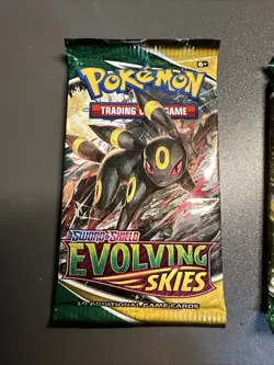 Pokemon TCG Sword & Shield Evolving Skies Factory Sealed Booster Pack Lot Of 3 - Image 5
