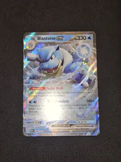 Pokemon TCG Blastoise EX 009/165 Scarlet & Violet Holo Double Rare NM Condition - Image 1