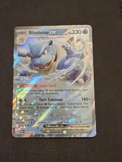 Pokemon TCG Blastoise EX 009/165 Scarlet & Violet Holo Double Rare NM Condition - Image 2