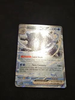 Pokemon TCG Blastoise EX 009/165 Scarlet & Violet Holo Double Rare NM Condition - Image 3