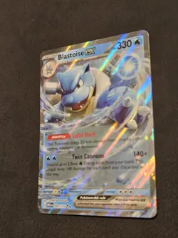 Pokemon TCG Blastoise EX 009/165 Scarlet & Violet Holo Double Rare NM Condition - Image 4