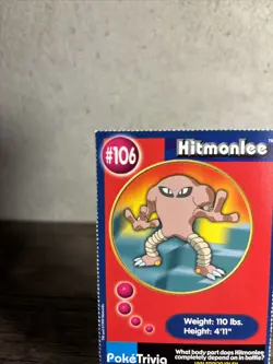 Pokemon Poketrivia Hitmonlee #106 / Mewtwo Strikes Back Movie Scene No. 8-NM! - Image 2