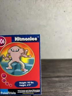 Pokemon Poketrivia Hitmonlee #106 / Mewtwo Strikes Back Movie Scene No. 8-NM! - Image 3