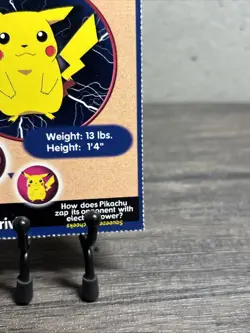 Pikachu 1999 Original 151 Pokemon Burger King PokeTrivia Trading Card #25-NM! - Image 5