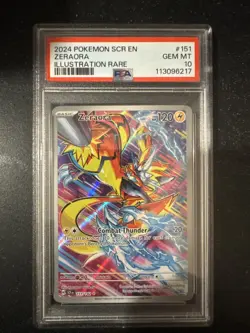 Zeraora Stellar Crown 151/142 Sv07 PSA 10 Gem Mint Pokemon TCG Holo Rare 2024 - Image 1