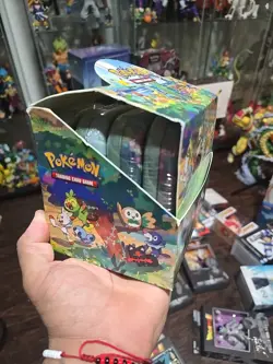 Pokemon Celebrations 8 Sealed Mini Tins with Open Display Box All Arts - Image 2