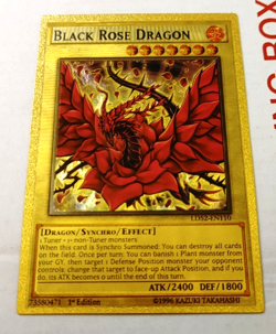 Yu-Gi-Oh! Gold Foil Black Rose Dragon Custom Fan Made Trading Card YuGiOh - Image 1