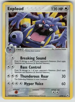 Pokemon Exploud Holo Rare Hidden Legends 6/101 NM - Image 1