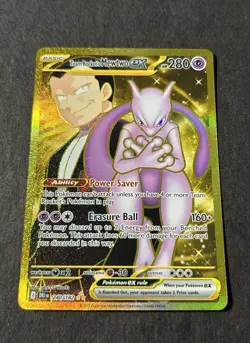 Pokemon SV10: Destined Rivals Team Rockets Mewtwo ex #240/182 Hyper Rare - Image 2